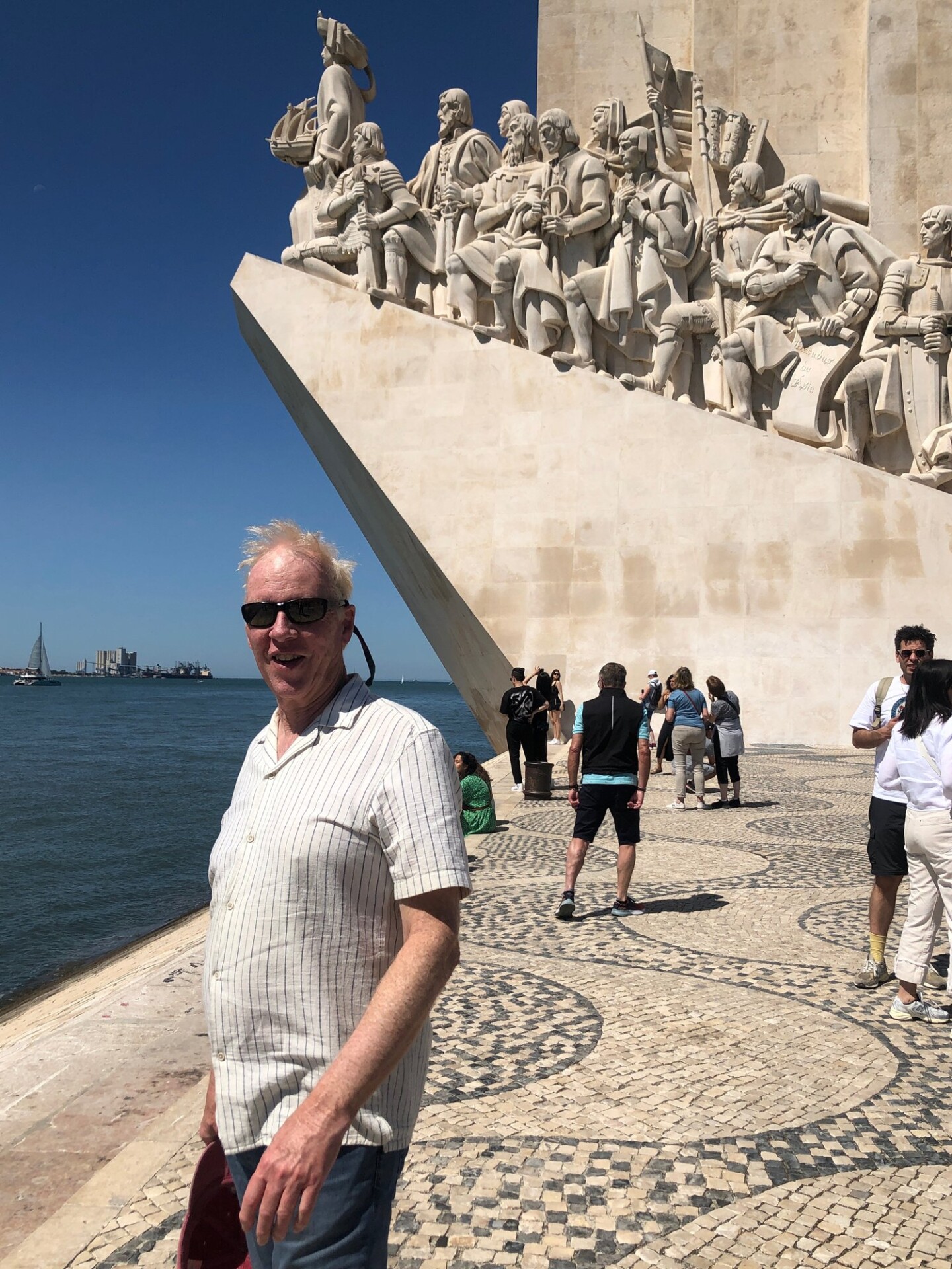 Brad checking out the monument to Henry the Navigator.