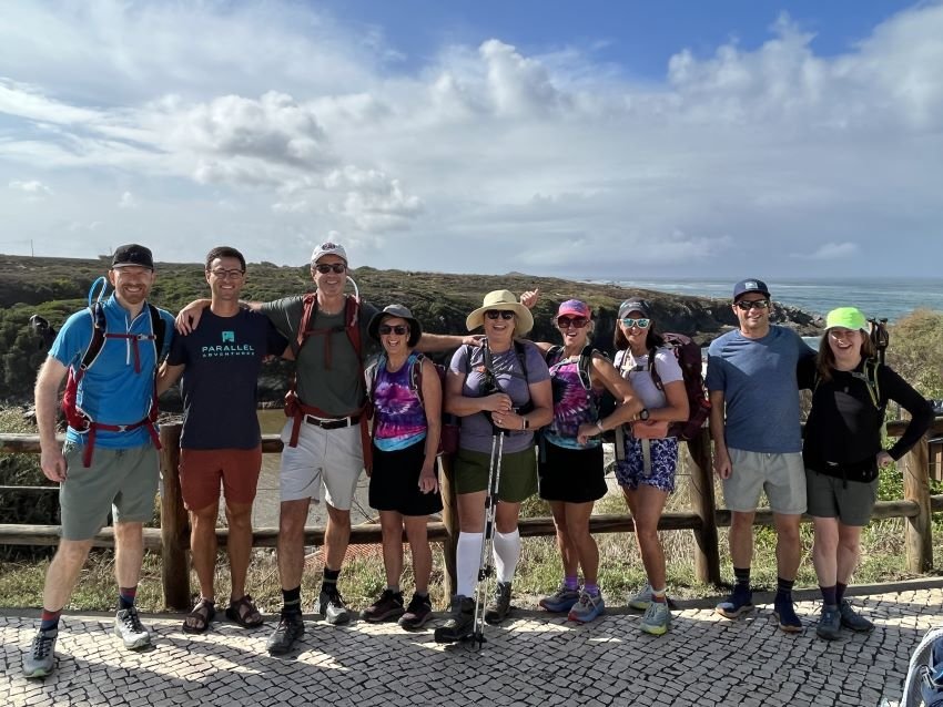 Sean, third from left, and our September 2023 Portugal’s Fishermen’s Trail