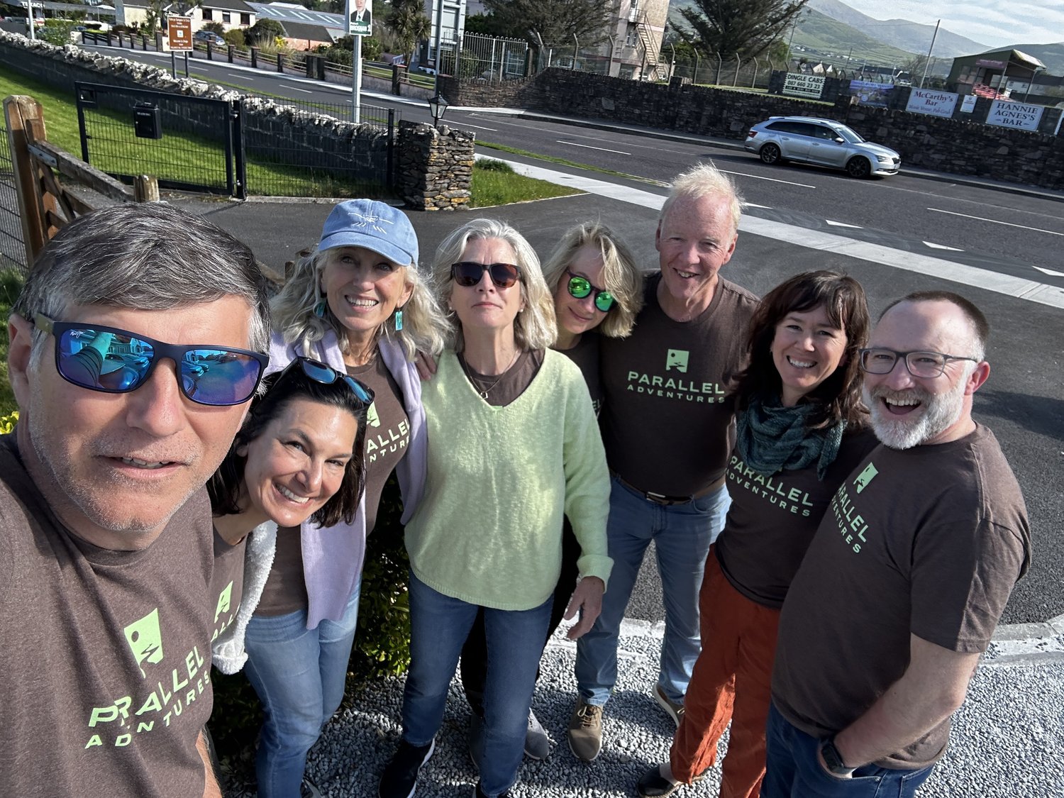 Group selfie in Parallel shirts before bidding each other slán. Earn your Parallel shirt by joining us in Spain this fall…